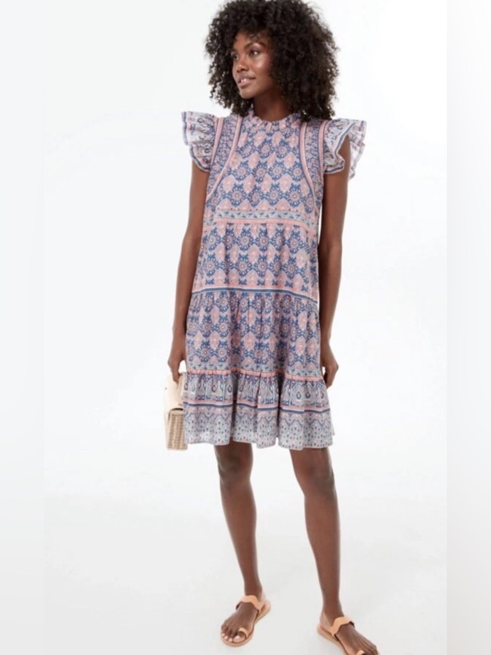 Sea New York Border Floral Print Dress ~ XS